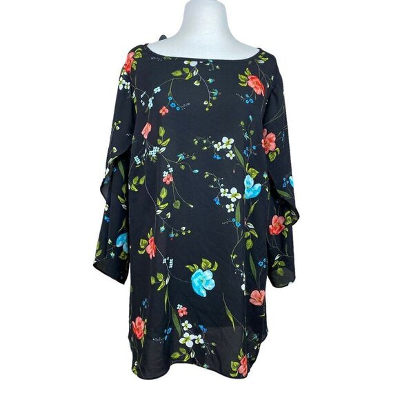 Worthington Blouse Plus Size 1X Floral Print - Picture 1 of 5